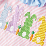 Rylee Faith Bunny Friends Short Set Pink Stripe