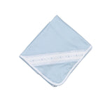 Baby Loren Tim Blue Stripes Hand Smocked Pima Receiving Blanket