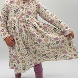 Babysprouts Long Sleeve Henley Dress + Legging Set Winter Floral