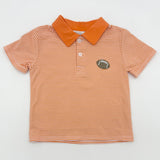 Cypress Row Tailgate Polo Orange Stripe