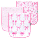 Copper Pearl 3 Pack Premium Burp Cloths Bow My Gosh