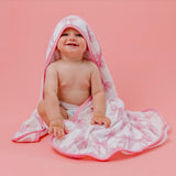 Copper Pearl Premium Baby Knit Hooded Towel Bow My Gosh