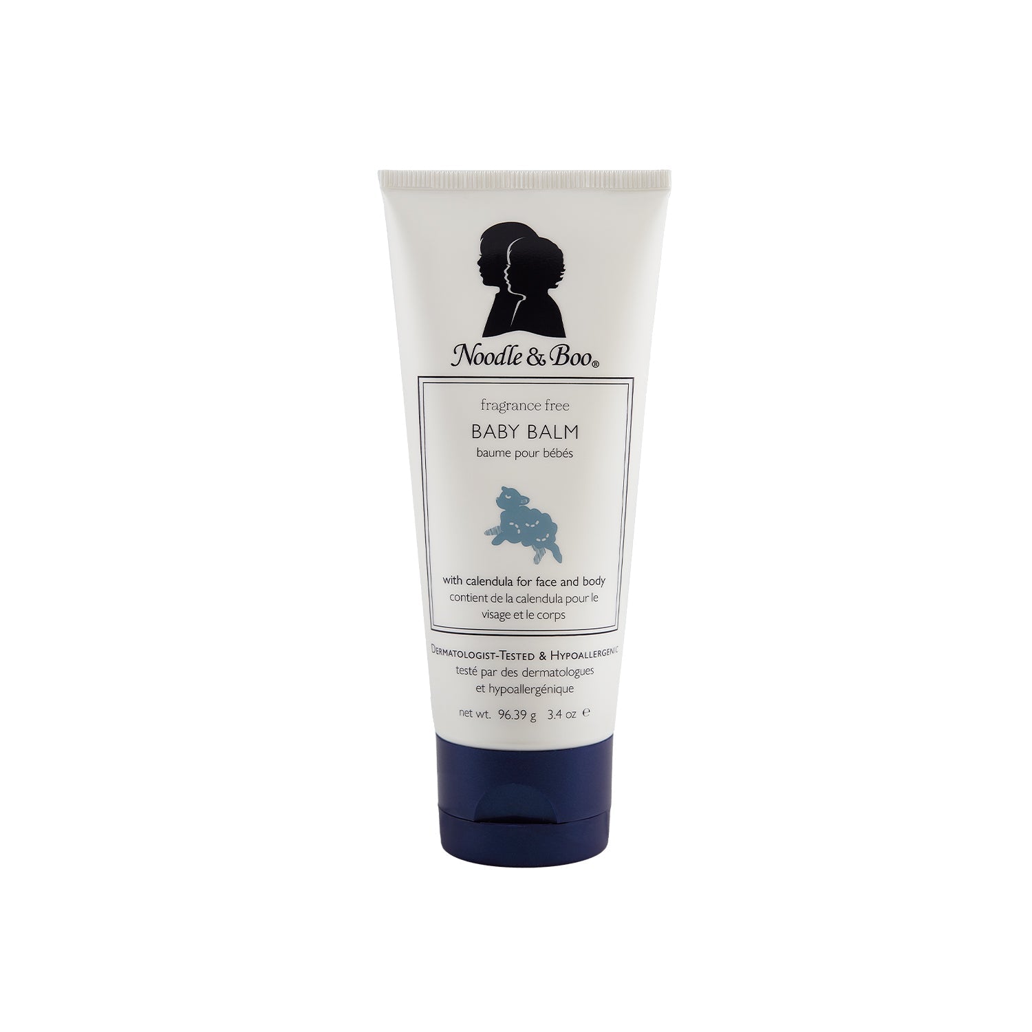 Noodle & Boo Fragrance Free Baby Balm 3.4 oz tube, front