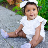 Mabel & Honey Gingham Dreams Romper White