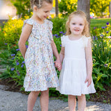 Mabel & Honey Gingham Dreams Girls Dress White