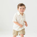 Beckett and Bear Noah  Boys Top White