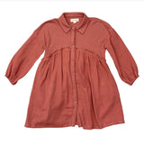 Avery & Alexander Button Front Gauze Dress Brick Dust