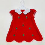 Zuccini Kids Kendall Christmas Tree Dress Red Corduroy
