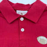 Cypress Row Fan Zone Polo Dark Red