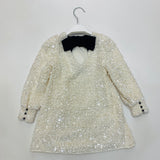Abel & Lula Sequin Velvet Dress Ivory
