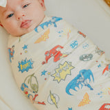Copper Pearl Justice League Knit Swaddle Blanket