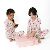 Angel Dear Pink Christmas Dogs Long Sleeve Loungewear Set