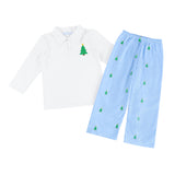City Beautiful Christmas Tree Polo Pant Set