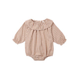 Rylee + Cru Colette Romper Fawn Gingham