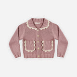 Rylee + Cru Collared Cardigan Rosewood