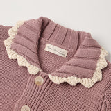 Rylee + Cru Collared Cardigan Rosewood