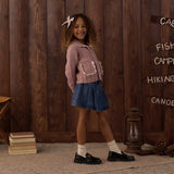 Rylee + Cru Collared Cardigan Rosewood