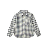 Rylee + Cru Collared Long Sleeve Shirt Navy Check