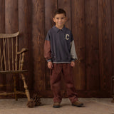 Rylee + Cru Collared Sweatshirt Color Block