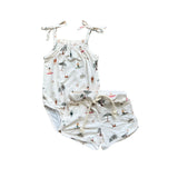 Babysprouts Tie Tank Bodysuit & Shorts Set Take Me to the Beach