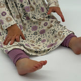 Babysprouts Long Sleeve Henley Dress + Legging Set Winter Floral
