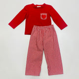Remi & Capri Boys Valentine's Day Red Heart Pocket Tee Set