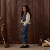Rylee + Cru Denim Vest Heart Ditsy