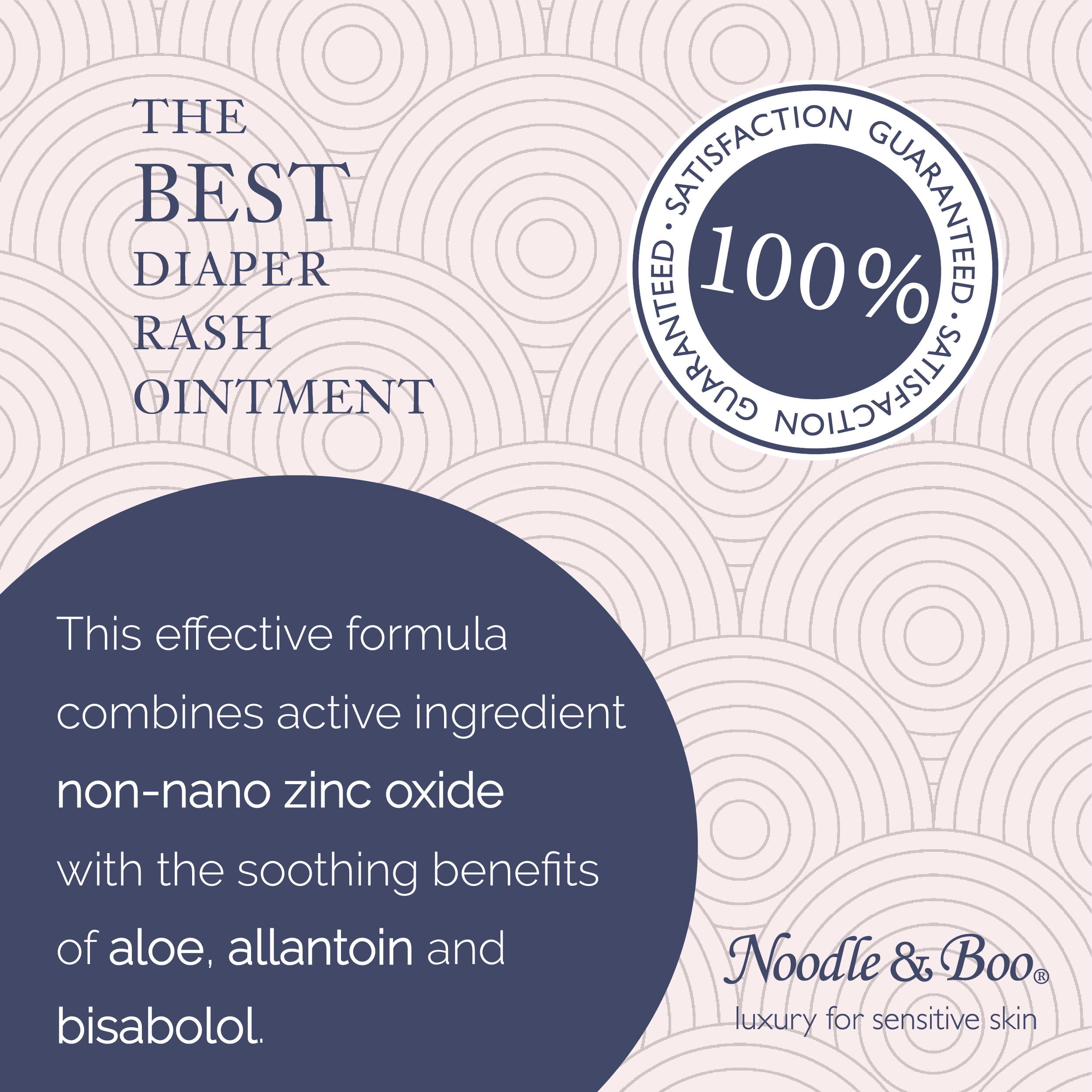 Non-nano zinc oxide with aloe, allantoin and bisabolol