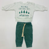 Babysprouts Boxy Sweatshirt and Jogger Set Farm Fresh Christmas