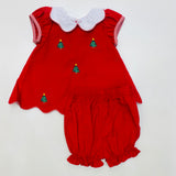 Zuccini Kids Christmas Tree Sundae Set Red Corduroy