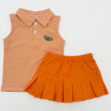 Cypress Row Fan Zone Skort Set Orange