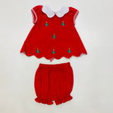 Zuccini Kids Christmas Tree Sundae Set Red Corduroy