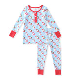 Swoon 2687 Dear Santa Blue Butterknit 2 Piece Pajama Set