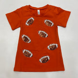 ML Kids Game Day Football Short Sleeve Dress Orange