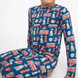 Lev Baby Fire Truck Pajama Set