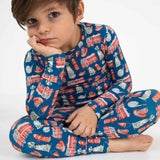 Lev Baby Fire Truck Pajama Set