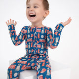 Lev Baby Fire Truck Zippered Footie