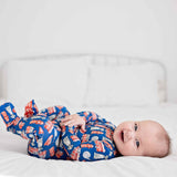 Lev Baby Fire Truck Zippered Footie