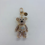 Carrying Kind Charm Silver Crystal Teddy