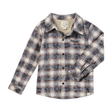 Me & Henry Adventurer Sherpa Lined Shacket Blue Vintage Plaid