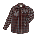 Me & Henry Howdy Western Shirt Burgundy/Blue Plaid