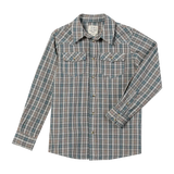 Me & Henry Howdy Western Shirt Blue/Cream Plaid