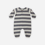Rylee + Cru Henley Jumpsuit Sage Stripe
