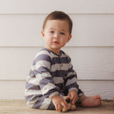 Rylee + Cru Henley Jumpsuit Sage Stripe