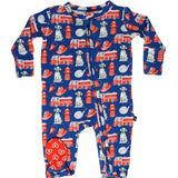 Lev Baby Fire Truck Zippered Footie