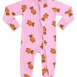 In My Jammers Polka Dot Little Boo Bear Zipper Romper