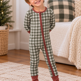 Remi & Capri Baby Zip Sleeper Evergreen Plaid