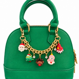 Carrying Kind Clara Matte Green Handbag Holiday Characters