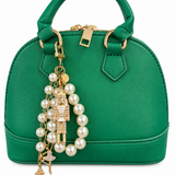 Carrying Kind Clara Matte Green Handbag Pearl Nutcracker