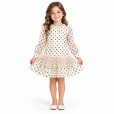 Abel & Lula 5508 Tulle Polka Dot Baby Dress
